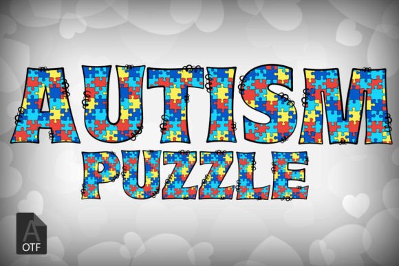 Autism Puzzle Font for Creative Branding