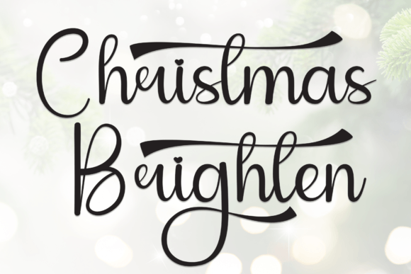 Christmas Brighten Font for Creative Design