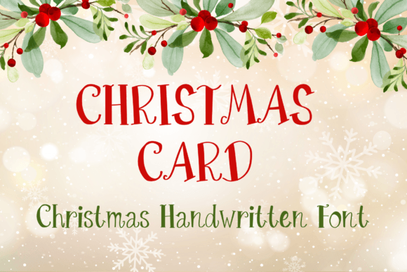 Christmas Card Font for Web Design