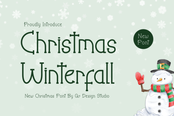 Christmas Winterfall Font for Web Design