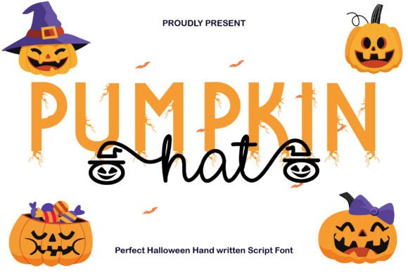 Pumpkin Hat Font for Halloween Branding