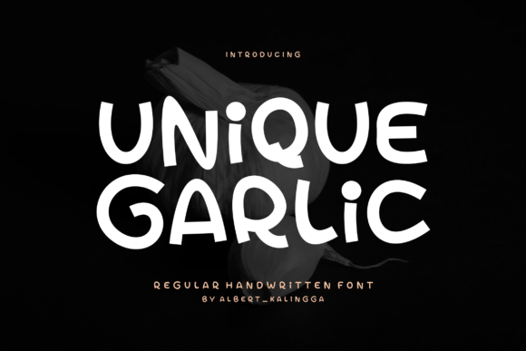 Unique Garlic Font for Web Design